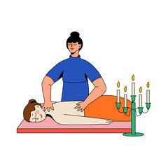 Woman On A Massage Treatment