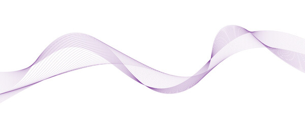  Vector illustration of purple wavy lines.