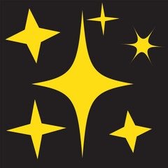 Sparkle star icons. Shine icons. Stars sparkles vector