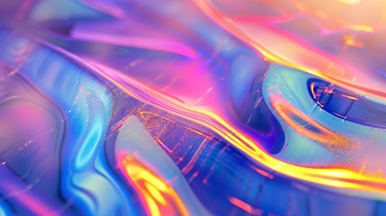 Abstract holo background with iridescent gradients and textures