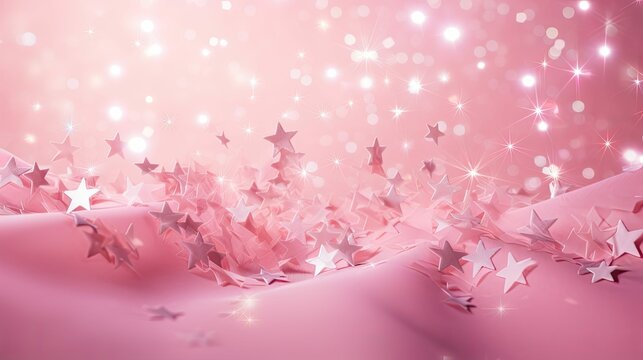 glamour pink star background