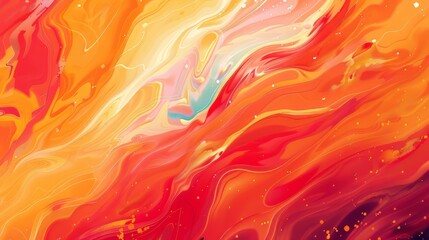 An artistic illustration showcasing analogous colors like red, red orange, and orange, conveying a sense of passion and energy - obrazy, fototapety, plakaty