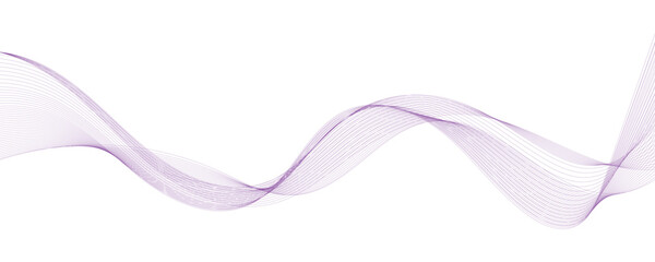  Vector illustration of purple wavy lines.