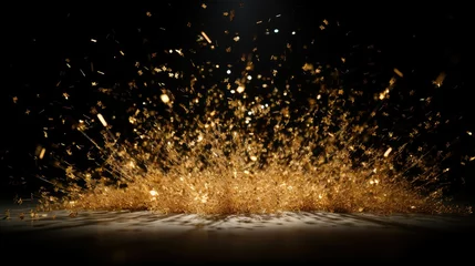 Foto op Canvas mid gold stars glitter © vectorwin
