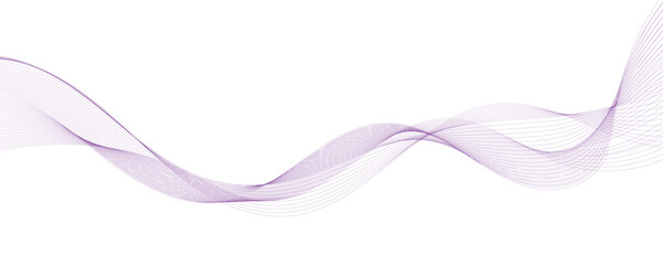  Vector illustration of purple wavy lines.