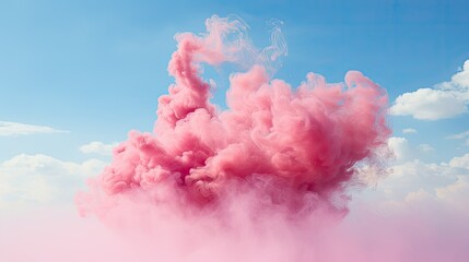 mesmerizing pink smoke