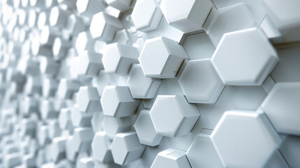 Obraz na płótnie Canvas Sleek Simplicity: Abstract White Hexagon Background