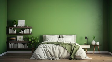 cozy blurred green interior wall