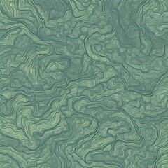 Topographic contour lines map seamless pattern fine line green background - obrazy, fototapety, plakaty