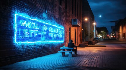 wall light blue lights