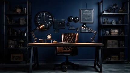 chair home office dark