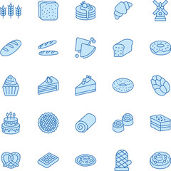 Patisserie Duotone Vector Flat Icons Pack