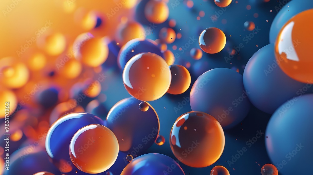 Poster dynamic 3d effect with cascading layers and depth of field