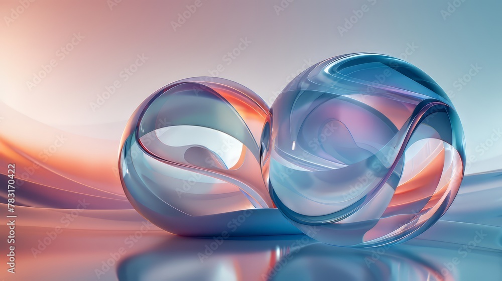 Aufkleber dynamic glassmorphism composition with layered elements and subtle animations