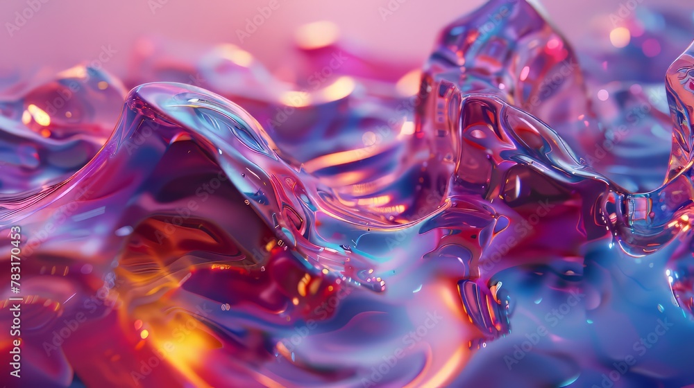 Poster dynamic glassmorphism effect creating a sense of depth and dimensionality