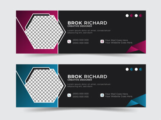 Simple abstract  Color combined mail signature design for your business and other uses.