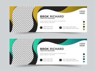 Simple abstract  Color combined mail signature design for your business and other uses.