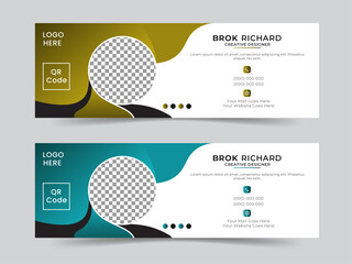 Simple abstract  Color combined mail signature design for your business and other uses.