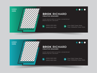 Simple abstract  Color combined mail signature design for your business and other uses.