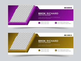 Simple abstract  Color combined mail signature design for your business and other uses.