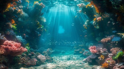 Obraz na płótnie Canvas Underwater Paradise, generative ai