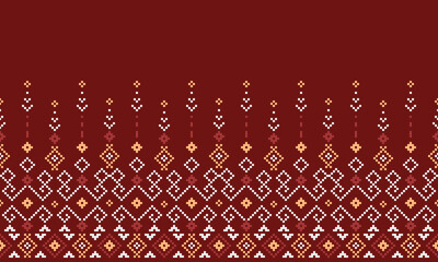 Geometric ethnic pattern seamless design for background or wallpaper.