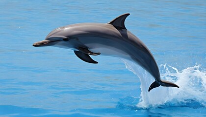 A-Dolphin-Leaping-Out-Of-The-Water-In-A-High-Jump-