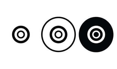 icon Mode Focus black outline for web site design 
and mobile dark mode apps 
Vector illustration on a white background