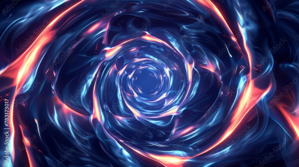 Poster mesmerizing 3d glow effect swirling in a hypnotic pattern
