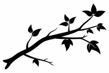 Branch stick black silhouette