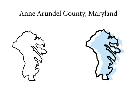 anne arundel county map, anne arundel county vector, anne arundel county outline, anne arundel county