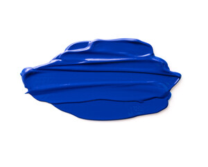 Fototapeta premium Brush stroke with a blue acrylic paint