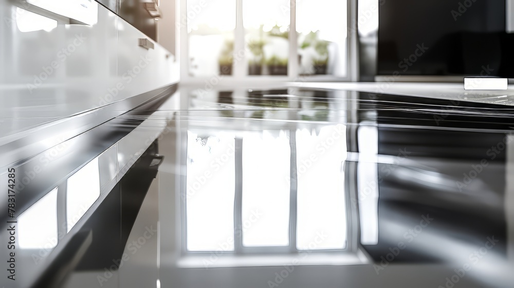 Poster reflective chrome effect creating a captivating shine on surfaces