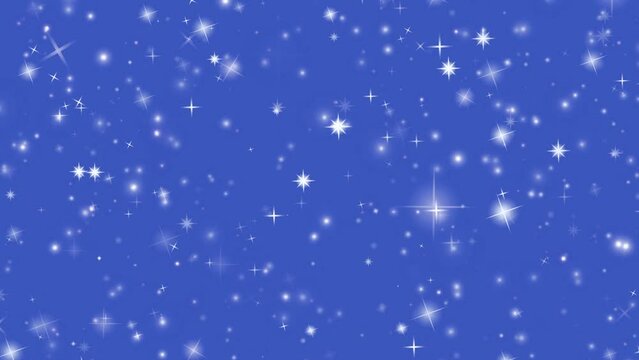Blue sparkles background with stars