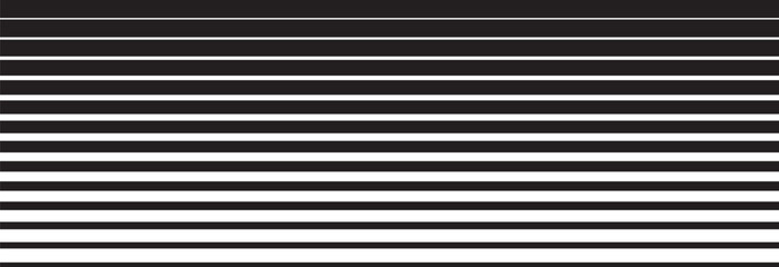 Obraz premium Line gradient pattern halftone vector or linear thick to thin stripes horizontal texture geometric graphic black illustration, parallel gradation effect retro vintage transition image backdrop.
