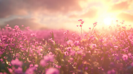 flowers in the morning