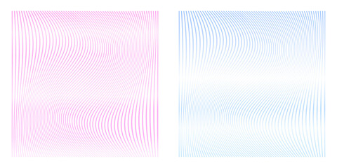 wavy lines background - pink and blue