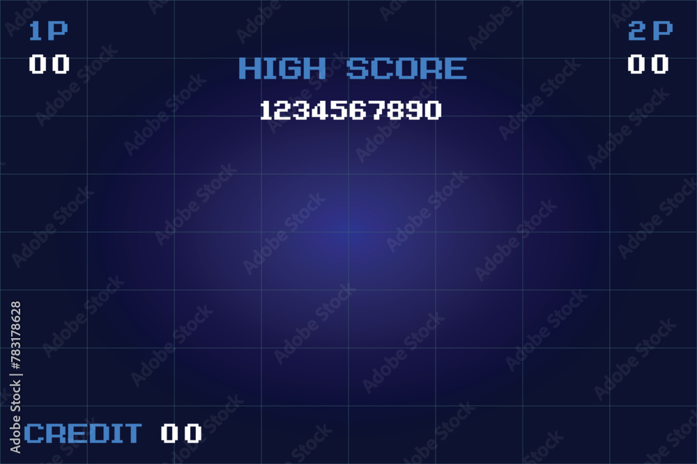 Poster pixel art .8 bit game. retro game. for game assets in vector illustrations.