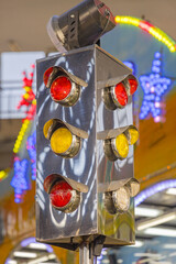 Led Traffic Lights Signal Lamps at Amusement Park Ride