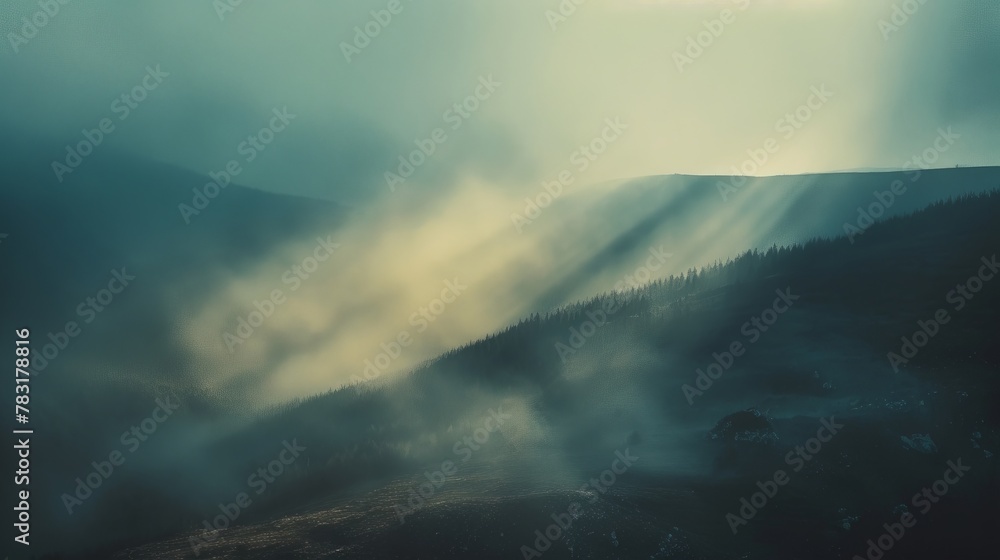 Canvas Prints Atmospheric grainy gradient effect for cinematic storytelling