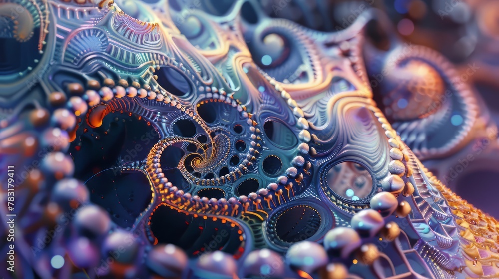 Poster captivating glassmorphism illustration with intricate patterns and textures