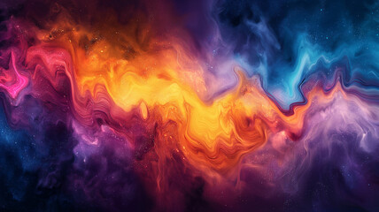 A colorful swirl of paint that resembles a galaxy - obrazy, fototapety, plakaty