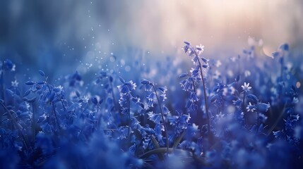 Obraz premium Dreamy photograph of a field of bluebells