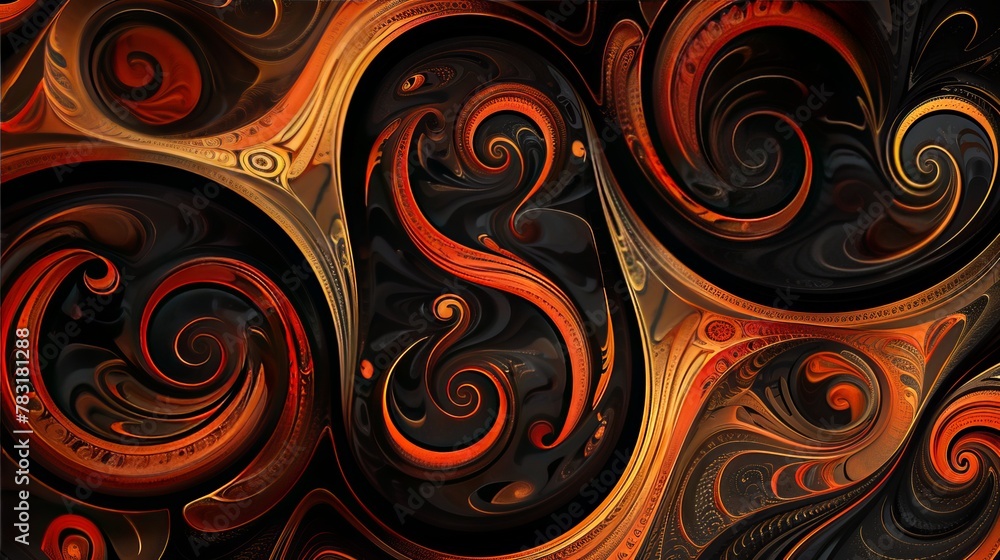 Poster dynamic and energetic pattern with swirling elements