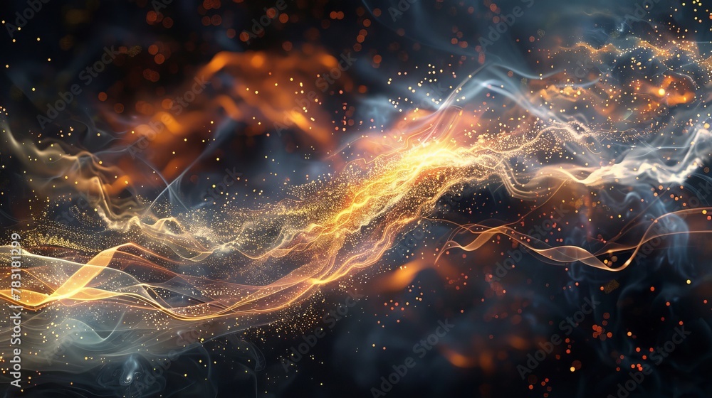 Poster dynamic dispersion effect creating a sense of energy and excitement