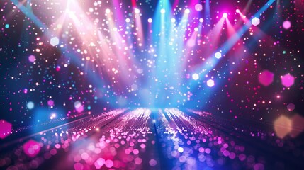 Glitzy awards show poster with dazzling lights and dazzling effects