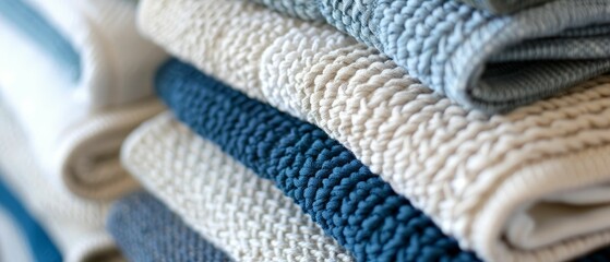 Textured Towels from Sandy Beaches, Handheld shot view - obrazy, fototapety, plakaty
