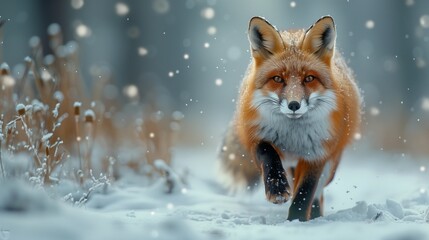 Frosty Fox Stroll, generative ai