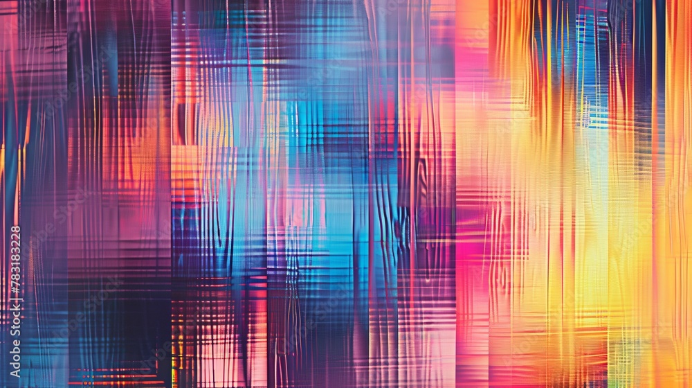 Poster holo abstract pattern resembling a digital glitch effect