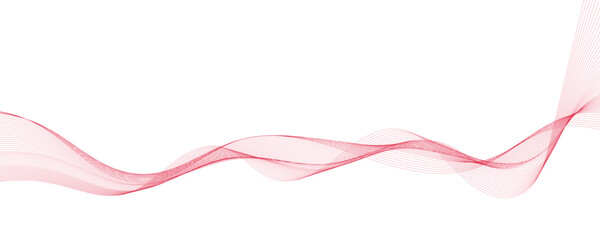 Abstract wave element for design. Digital frequency track equalizer. Stylized line art background. Vector illustration. Wave with lines created using blend tool. Curved wavy line, smooth stripe.